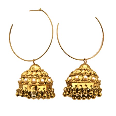 Traditional Gold Jhumkas